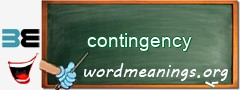 WordMeaning blackboard for contingency